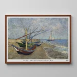 FISHING BOATS ON THE BEACH AT SAINTES - MARIES - Image 6