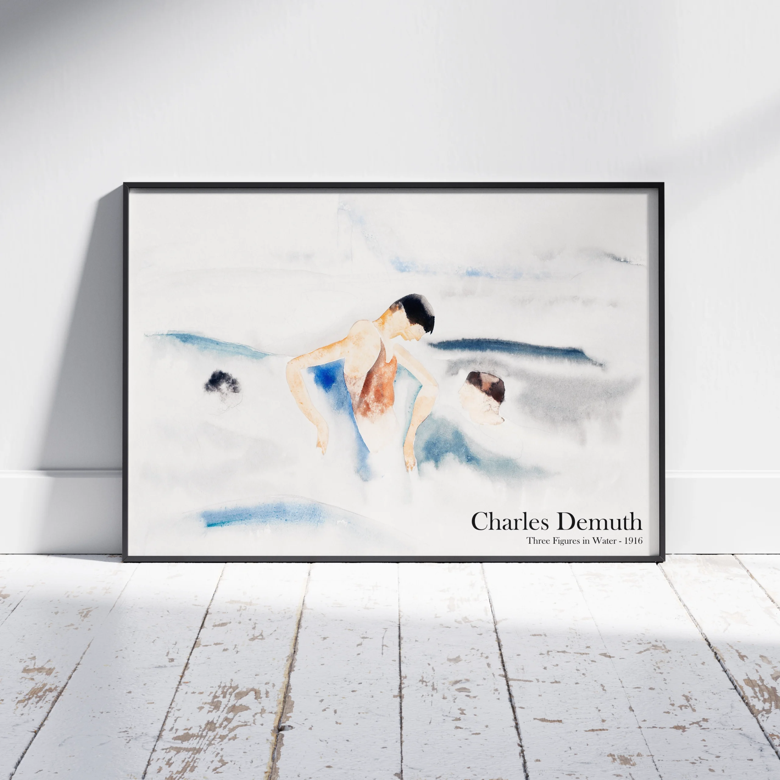 Three Figures in Water (1916) Charles Demuth 1 Three Figures in Water by Charles Demuth - Image 1