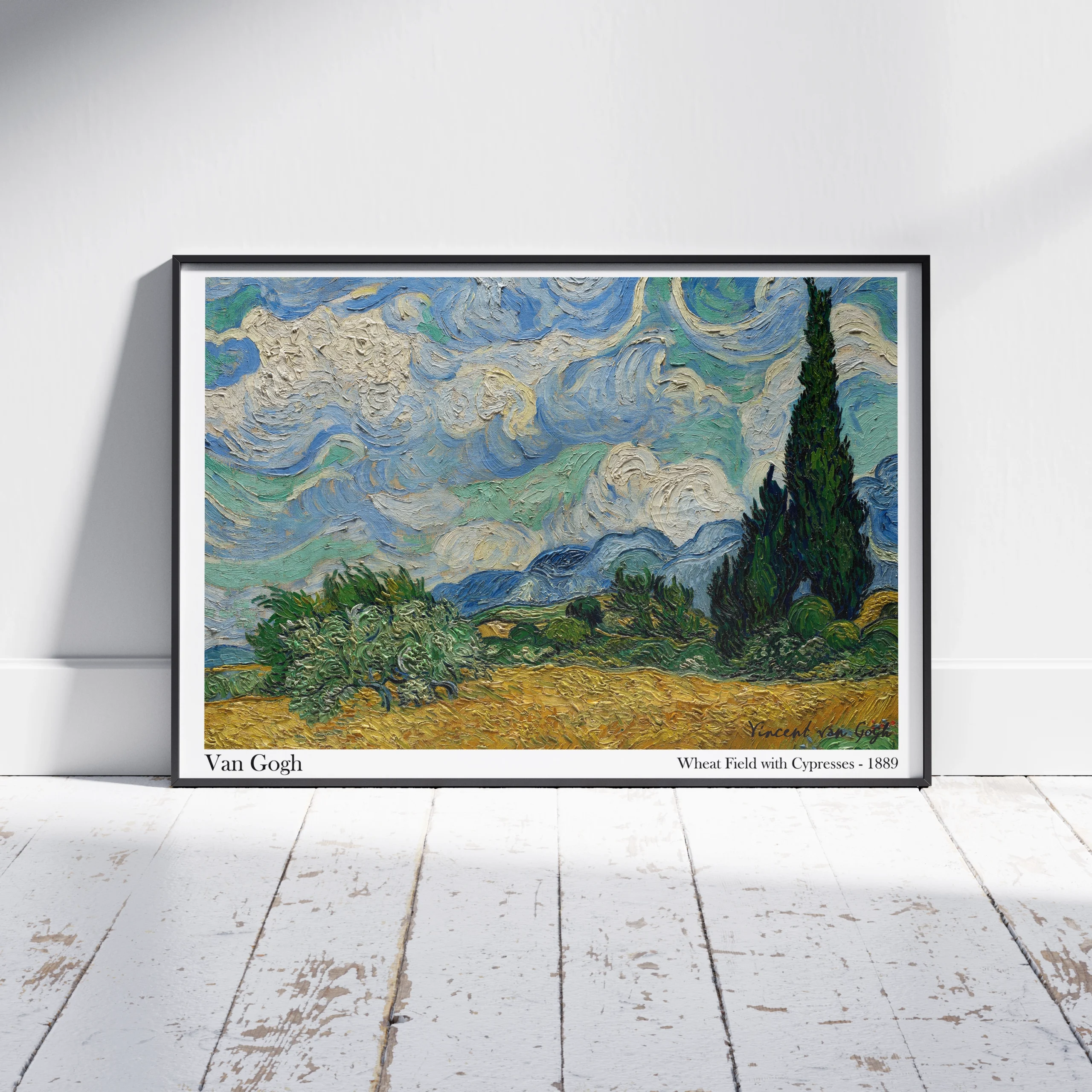 Wheat Field with Cypresses 1 GREEN WHEAT FIELD WITH CYPRESS - Image 1