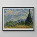 GREEN WHEAT FIELD WITH CYPRESS - Image 5