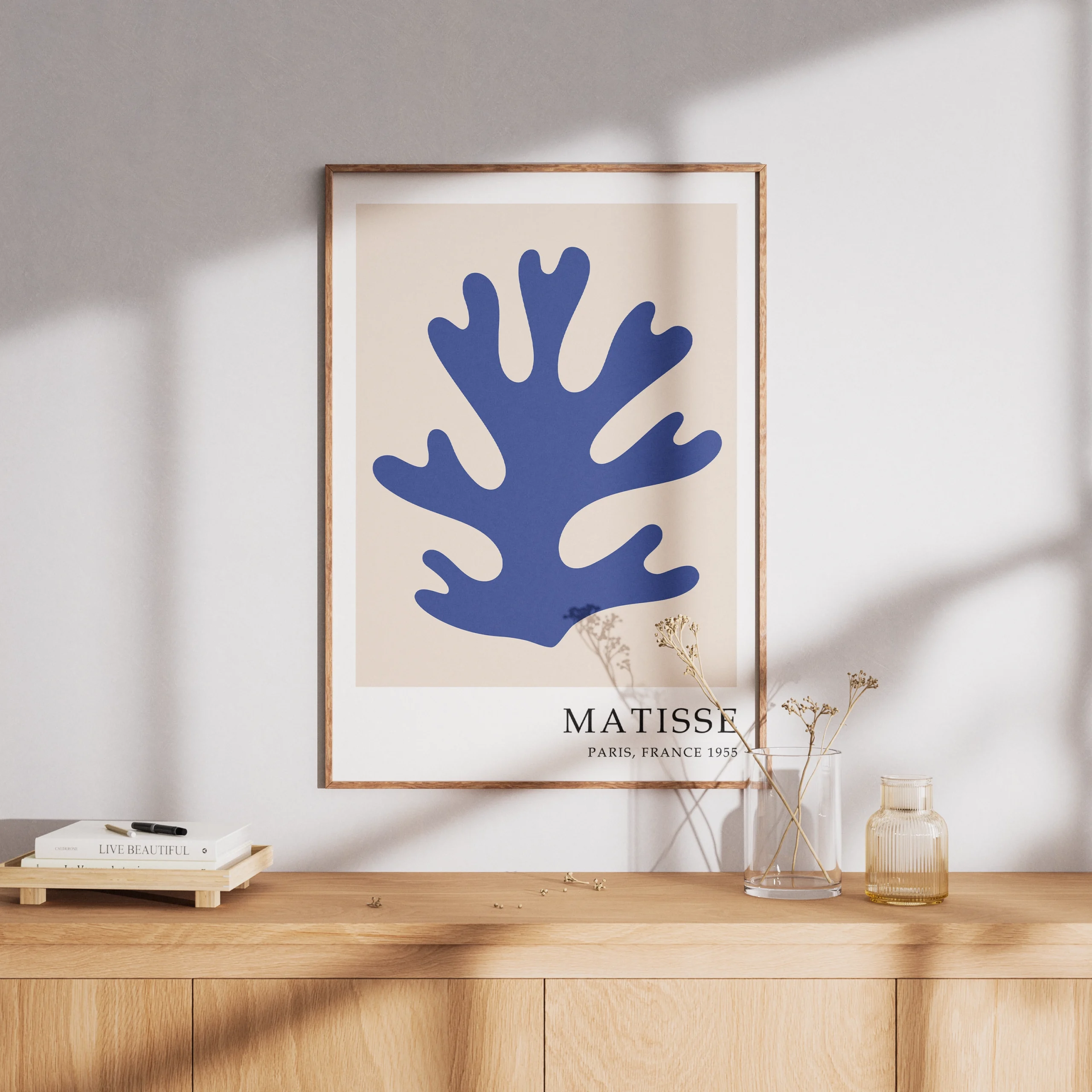 matisse-blue-abstract-cutout-paris-france-1955-art-poster-jindd 1 Paris 1955 Blue by Henri Matisse - Image 1