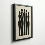 Abstract Human Figures Minimalist Black Modern Wall Art - Image 5