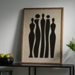 Abstract Human Figures Minimalist Black Modern Wall Art