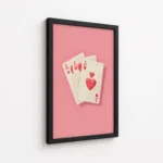Ace Cards Heart Suit Poker Canvas Print - Image 5