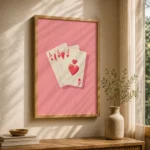 Ace Cards Heart Suit Poker Canvas Print