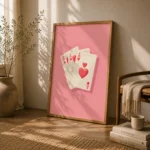Ace Cards Heart Suit Poker Canvas Print - Image 2