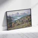 Alpine Valley Morning – Mountain Landscape Canvas Print - Image 2