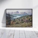 Alpine Valley Morning – Mountain Landscape Canvas Print