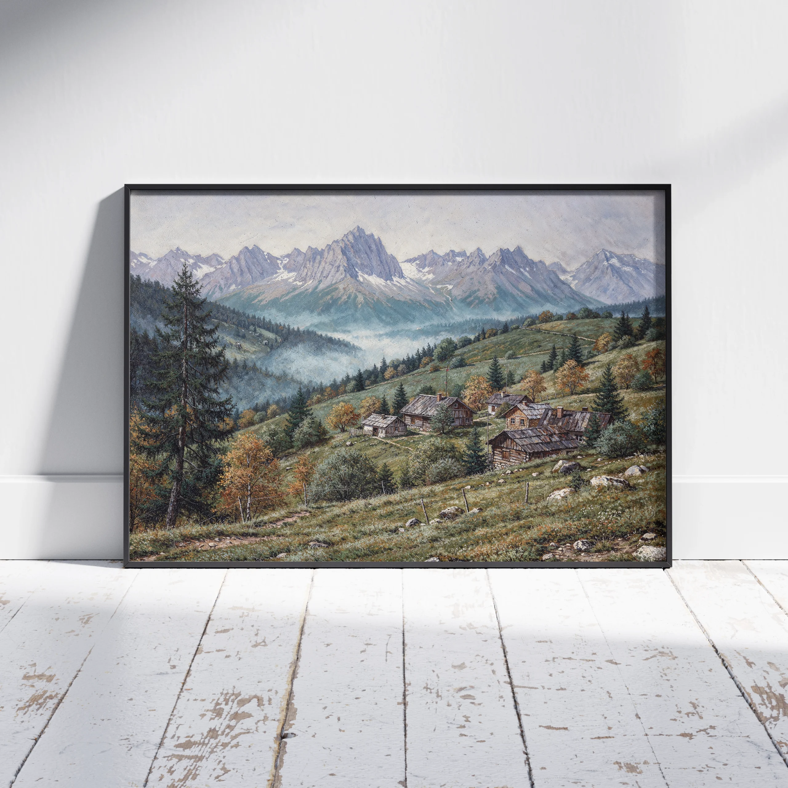 Alpine Valley Morning Alpine Valley Morning – Mountain Landscape Canvas Print - Image 1