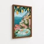 Amalfi Coast Breakfast Lemon Terrace Canvas Print - Image 7