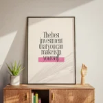 Best Investment Make In Yourself Quote Canvas Print
