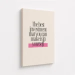 Best Investment Make In Yourself Quote Canvas Print - Image 4