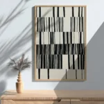 Black White Pattern Abstract Contemporary Wall Decor