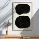 Bold Black Abstract Shapes Minimalist Modern Wall Decor