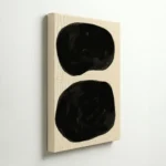 Bold Black Abstract Shapes Minimalist Modern Wall Decor - Image 4
