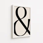 Bold Black Ampersand Minimal Typography Canvas Print - Image 6