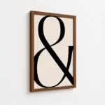 Bold Black Ampersand Minimal Typography Canvas Print - Image 7