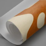 Burnt Orange Organic Shape Minimalist Modern Wall Art - Image 3