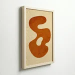 Burnt Orange Organic Shape Minimalist Modern Wall Art - Image 6