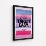 Chill Take It Easy Watercolor Quote Canvas Print - Image 5