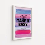 Chill Take It Easy Watercolor Quote Canvas Print - Image 6