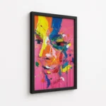 Colorful Abstract Face Expressionist Painting Canvas Print - Image 5