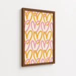 Colorful Hand Drawn Heart Pattern Canvas Print - Image 7
