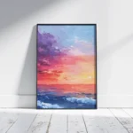 Colorful Ocean Sunset Seascape Canvas Print