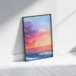 Colorful Ocean Sunset Seascape Canvas Print - Image 2
