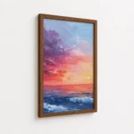 Colorful Ocean Sunset Seascape Canvas Print - Image 7