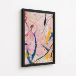 Colorful Splatter Paint Lines Abstract Canvas Print - Image 5