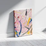 Colorful Splatter Paint Lines Abstract Canvas Print - Image 2