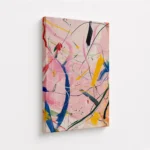 Colorful Splatter Paint Lines Abstract Canvas Print - Image 4