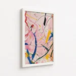 Colorful Splatter Paint Lines Abstract Canvas Print - Image 6