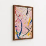 Colorful Splatter Paint Lines Abstract Canvas Print - Image 7