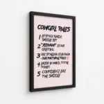 Cowgirl Rules Western Typography Quote Canvas Print - Image 5