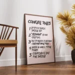 Cowgirl Rules Western Typography Quote Canvas Print - Image 2