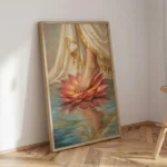 Divine Feet Lotus Spiritual Vastu Wall Art for Meditation and Prayer Room - Image 2