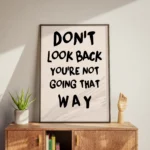 Do Not Look Back Typography Canvas Print