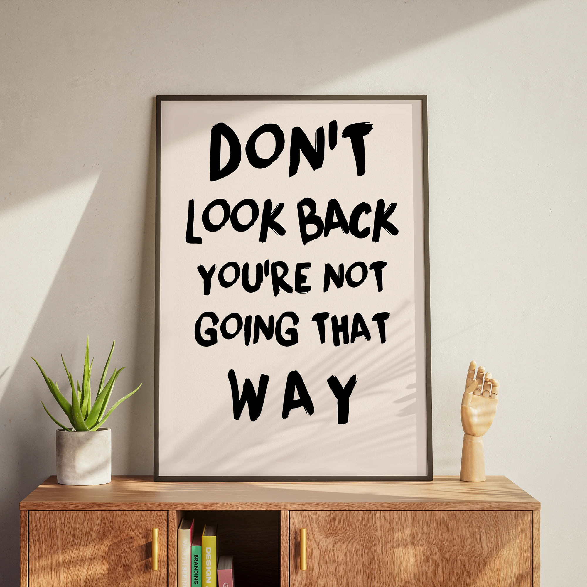 Do Not Look Back Typography Poster_Featured Image 1 Do Not Look Back Typography Canvas Print - Image 1