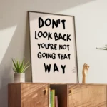 Do Not Look Back Typography Canvas Print - Image 2