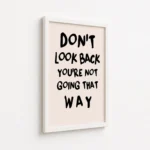 Do Not Look Back Typography Canvas Print - Image 6