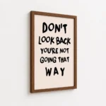 Do Not Look Back Typography Canvas Print - Image 7