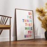 Do Things That Make You Happy Canvas Print - Image 2