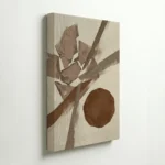 Earth Tone Abstract Shapes Minimalist Modern Canvas Wall Art - Image 4