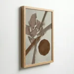 Earth Tone Abstract Shapes Minimalist Modern Canvas Wall Art - Image 7