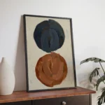 Earth Tone Circle Abstract Contemporary Artistic Wall Decor