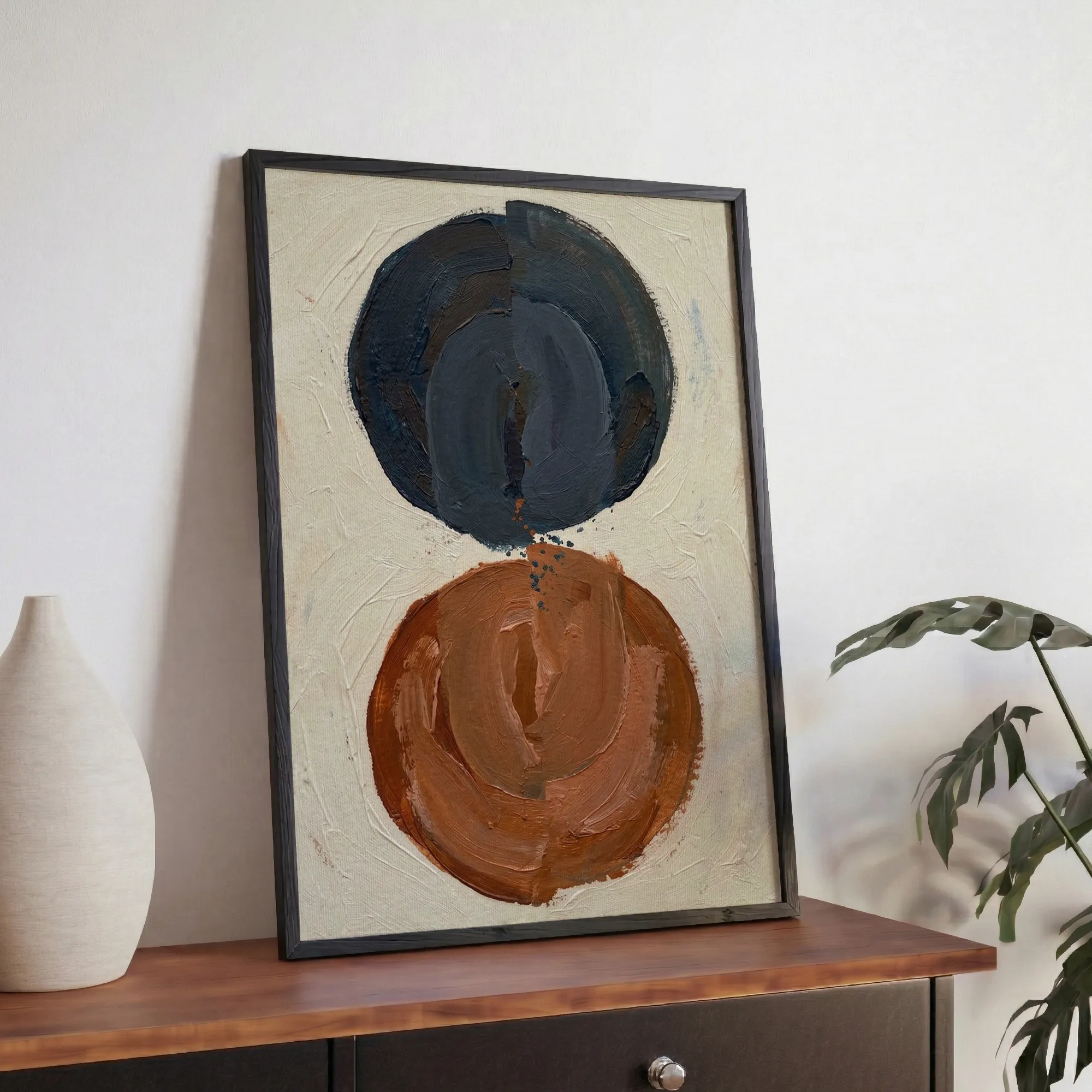 Earth Tone Circle Abstract Contemporary Artistic Wall Decor_Featured Image 1 Earth Tone Circle Abstract Contemporary Artistic Wall Decor - Image 1