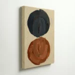 Earth Tone Circle Abstract Contemporary Artistic Wall Decor - Image 4