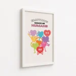 Emotions Make Us Humans Colorful Quote Canvas Print - Image 6